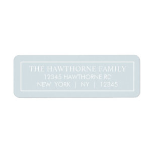 Custom Elegant Modern Typography Return Address Label