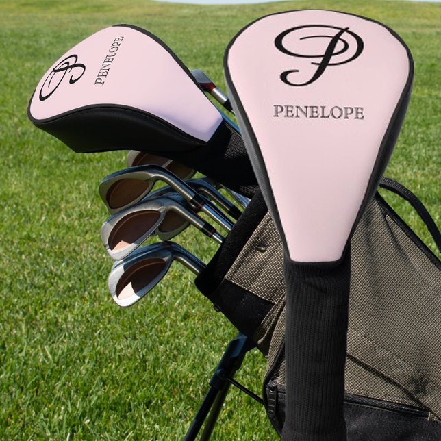 Custom Elegant Monogram Name Golf Head Cover (Creator Uploaded)