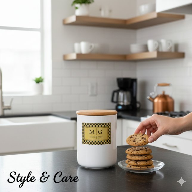 Custom Elegant Monogram Name Party Favor Food Label (Custom Elegant Monogram Name Party Favor Food Label)