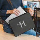 Custom Elegant Olive Green Initial Typography  Laptop Sleeve<br><div class="desc">This laptop sleeve in a stylish olive green hue features a modern and elegant design with a clean monogram initial, adding a sophisticated touch to your device. Its sleek style combines both contemporary flair and protection for your laptop. Embrace a chic and personalised accessory with this sleeve, effortlessly blending modern...</div>