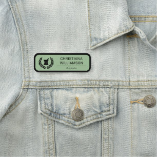 Custom Elegant Pharmacist Pharmacy Staff Employee Name Tag