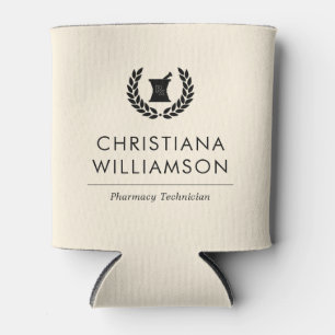 Custom Elegant Pharmacist Pharmacy Tech Staff Can Cooler