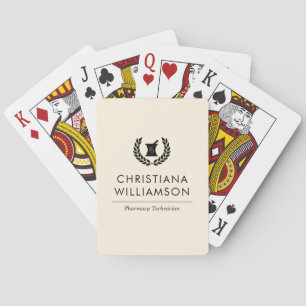 Custom Elegant Pharmacist Pharmacy Tech Staff Playing Cards