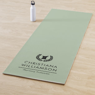 Custom Elegant Pharmacist Pharmacy Tech Staff Yoga Mat