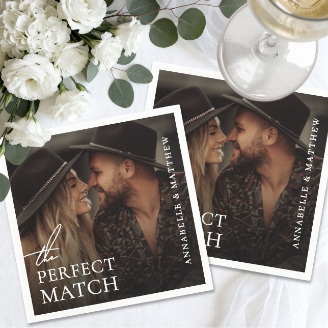 Custom Elegant Photo Wedding Napkin (Custom Elegant Photo Wedding Napkins )