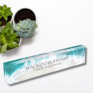 Custom Elegant Professional Modern Beach Nameplate