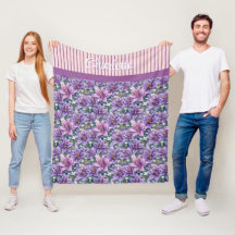 Custom Elegant Purple Lily Floral Oil Painting