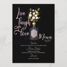 Custom Elegant, Romantic, Black, Floral Wedding