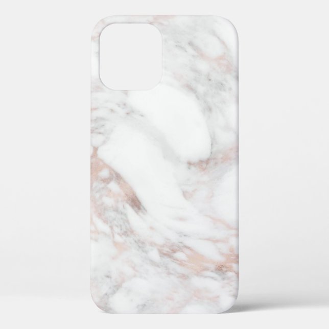 Custom Elegant Rose Gold Marble Blank Template Case-Mate iPhone Case (Back)