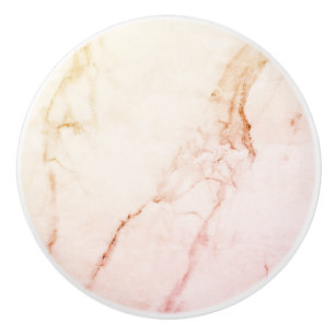 Custom Elegant Rose Gold Marble Ceramic Knob