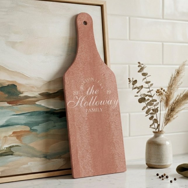 Custom Elegant Script Last Name Hostess Gift Cutting Board (Custom Elegant Script Last Name Hostess Gift Cutting Board)