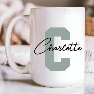 Custom Elegant Script Monogram Bachelorette Party Coffee Mug