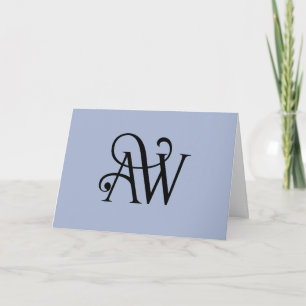 CUSTOM Elegant Script Monogram Note Cards
