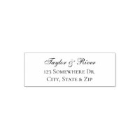 Custom Elegant Script Name Return address