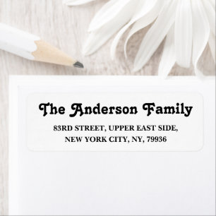 Custom Elegant Simple White Rustic Return Address Return Address Label