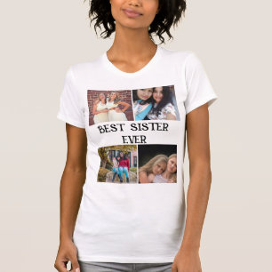 CUSTOM ELEGANT SISTER 4 PHOTO COLLAGE T-Shirt
