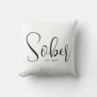 Custom Elegant Sober Calligraphy Any Date Cushion