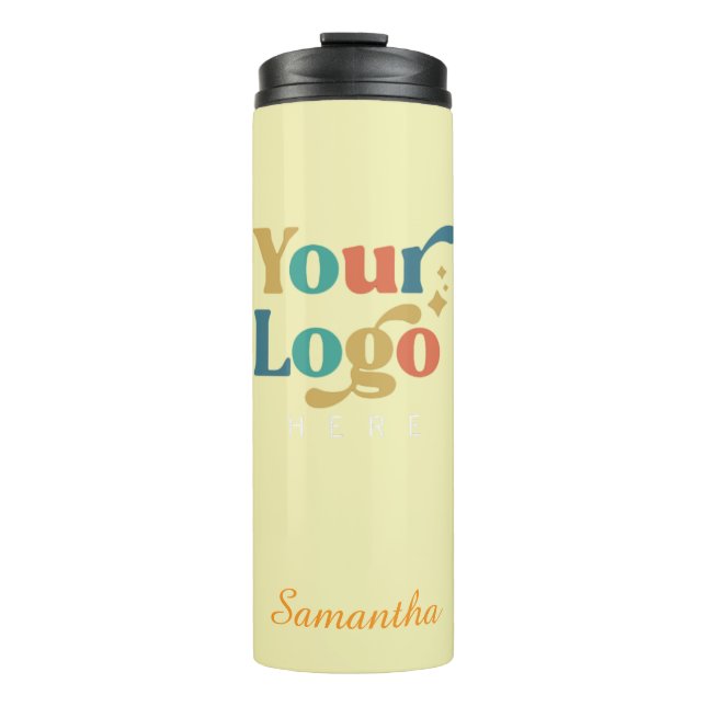 Custom Elegant  Steel Tumbler Business Logo (Front)