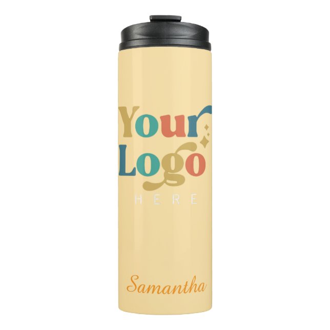 Custom Elegant  Steel Tumbler Business Logo (Front)