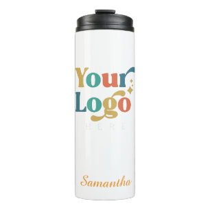 Custom Elegant  Steel Tumbler Business Logo