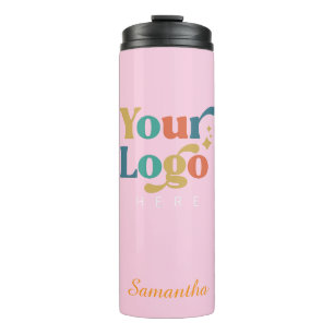 Custom Elegant Steel Tumbler Business Logo