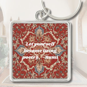 Custom Elegant Tile Pattern Iranian Gifts for Her Key Ring