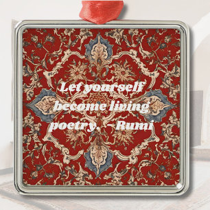 Custom Elegant Tile Pattern Iranian Gifts for Her Metal Ornament