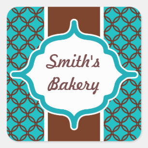 Custom Elegant Turquoise Sticker