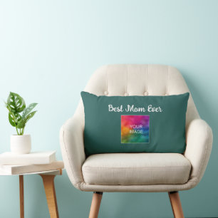 Custom Elegant Typography Template Best Mum Ever Lumbar Cushion