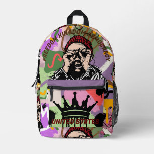 Custom elegant unique street art United States Printed Backpack