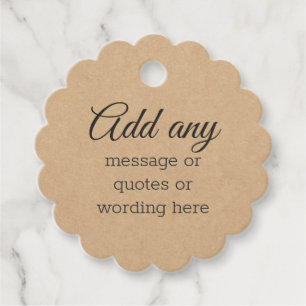 CUSTOM Elegant Vintage Cardboard Any Occasion Favour Tags
