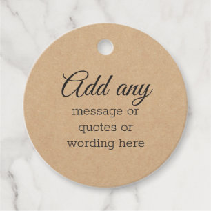 CUSTOM Elegant Vintage Cardboard Any Occasion Favour Tags