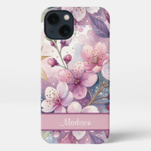Custom Elegant Watercolor Cherry Blossom Sakura