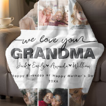 Custom Elegant We love you grandma Photo collage