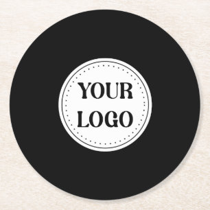 Custom, Elegant, Wedding Ceremony Keepsake Invita Round Paper Coaster
