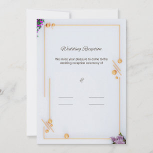 Custom Elegant Wedding Invitation with Floral Desi