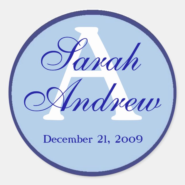 Custom Elegant Wedding Stickers 3 (Front)