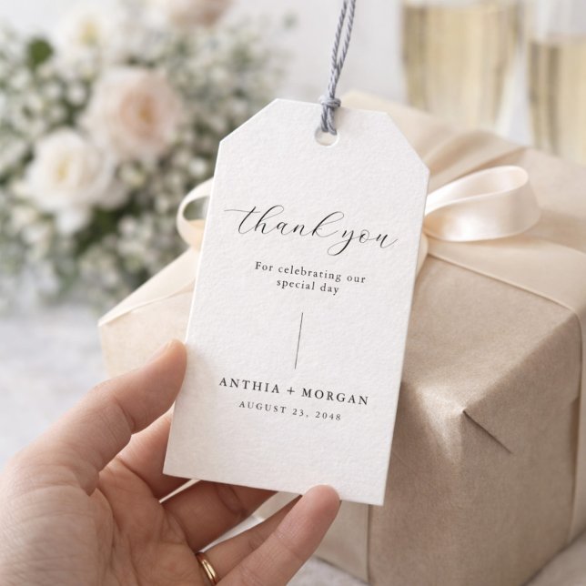 Custom Elegant Wedding Thank You Favour Tag (Creator Uploaded)
