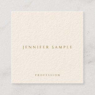 Custom Elegant Your Gold Color Text Luxurious Square Business Card
