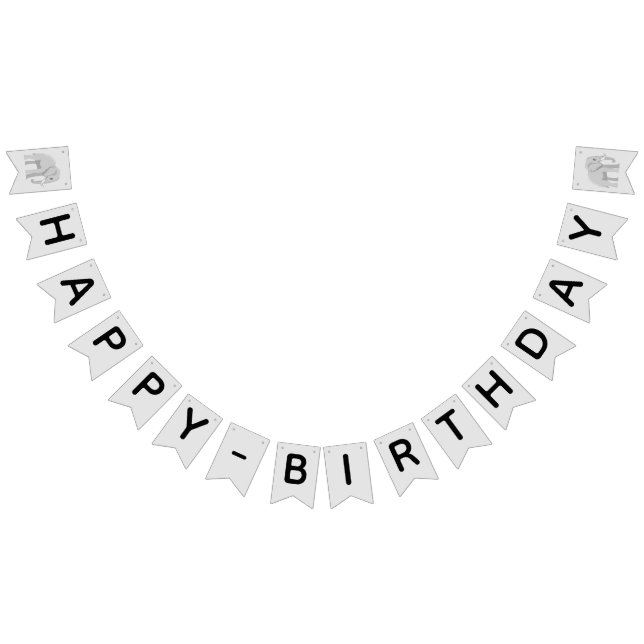 Custom Elephant Birthday Banner (All)