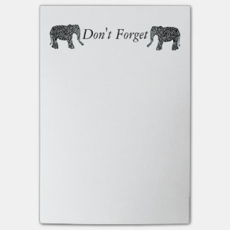 Custom Elephant Post-it Note Pad