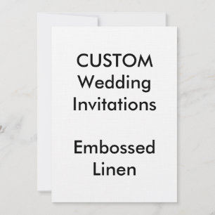 Custom EMBOSSED LINEN Wedding Invitations 5"x7"