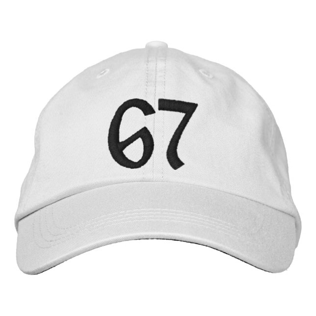 Custom embroidered 67 six seven hat (Front)