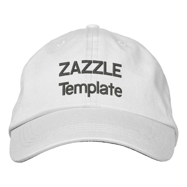 Custom Embroidered Baseball Cap Blank Template (Front)