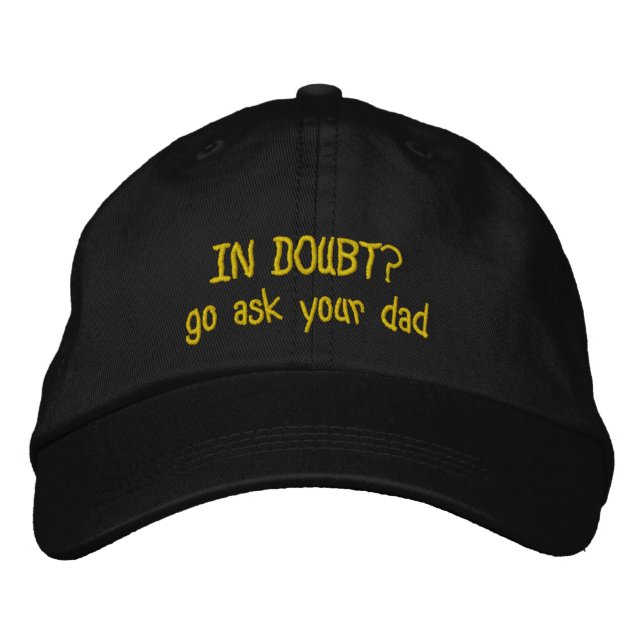 Custom Embroidered Dad Hat - Personalised Text Cap (Front)