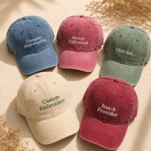 Custom Embroidered Dad Hat | Personalised Text cap