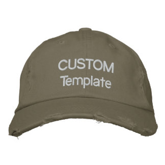 Custom Embroidered Distressed Baseball Cap Blank