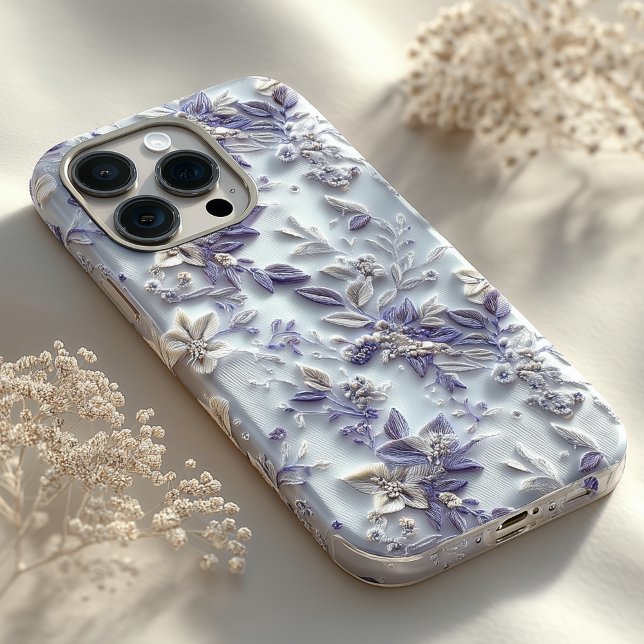 Custom Embroidered Floral iPhone Case with Motto (Creator Uploaded)