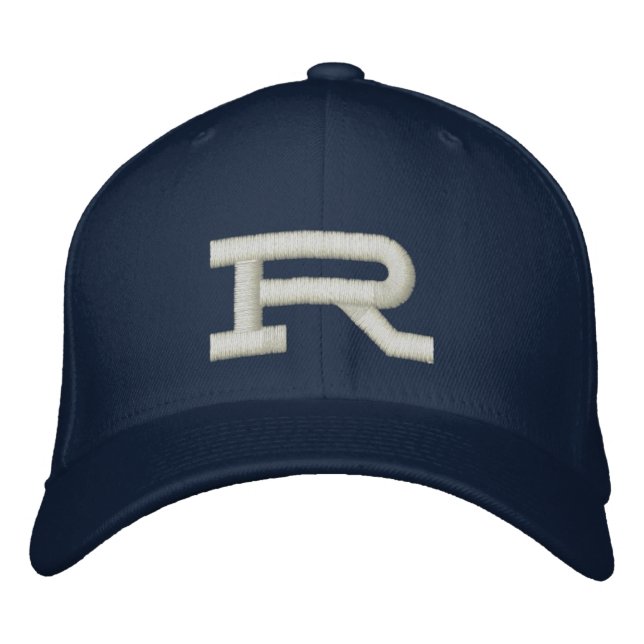 Custom embroidered monogram initial letter hat (Front)