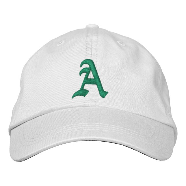 Custom embroidered name monogram initial letter  hat (Front)